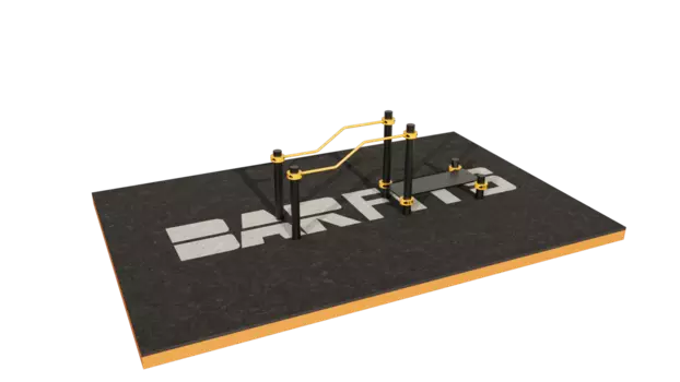 БРУСЬЯ ИЗОГНУТЫЕ В ПОДЪЕМ СО СКАМЬЕЙ УЛИЧНЫЕ СВС-135-М