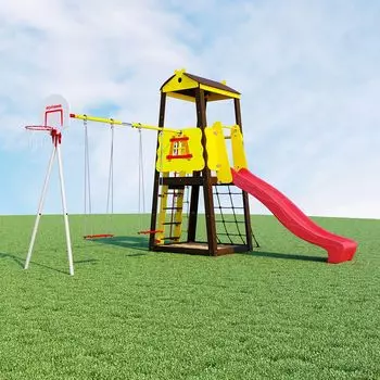 Детский спортивный комплекс для дачи ROMANA Избушка