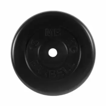 Диск обрезиненный, черного цвета 26 мм MB Barbell MB-PltB26-15