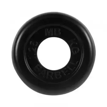 Диск обрезиненный черного цвета, 51 мм MB Barbell MB-PltB51-1,25