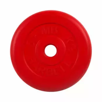 Диск обрезиненный, красного цвета 26 мм МВ Барбел MB-PltC26-5