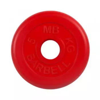 Диск обрезиненный красного цвета, 51 мм MB Barbell MB-PltC51-5