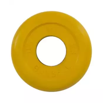 Диск обрезиненный, желтого цвета 26 мм MB Barbell MB-PltC26-0,5