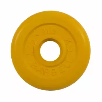 Диск обрезиненный желтого цвета, 31 мм MB Barbell MB-PltC31-1,25