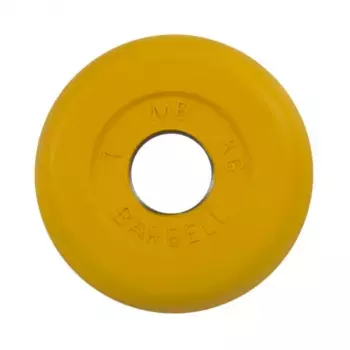 Диск обрезиненный желтого цвета, 31 мм MB Barbell MB-PltC31-1