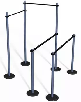 ДВУХУРОВНЕВЫЙ ТУРНИК И БРУСЬЯ MB BARBELL MB 7.60/9