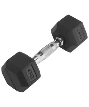 Гантель обрезиненная STARFIT DB-301 4 кг, черная 1/4