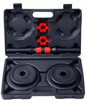 Гантель разборная в чемодане Basefit DB-705 чугун/пластик, 7,5 кг, 1 шт