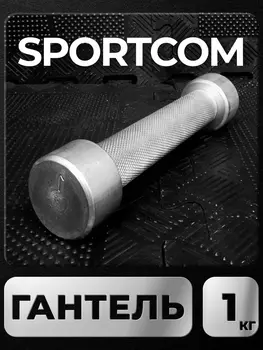 Гантель Sportcom неразборная металлическая 1 кг