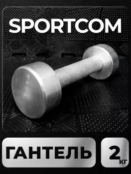 Гантель Sportcom неразборная металлическая 2 кг