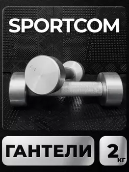 Гантели Sportcom неразборные металлические 2 кг 2 шт