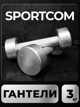 Гантели Sportcom неразборные металлические 3 кг 2 шт