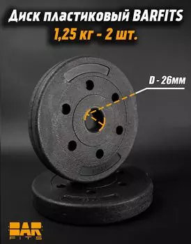 Комплект пластиковых дисков d26 1.25кг х2шт