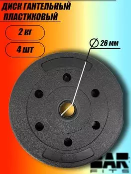 Комплект пластиковых дисков d26 2кг х4шт