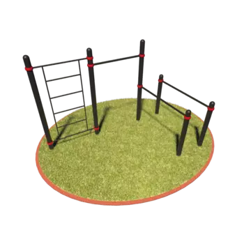 Комплект уличный: Турник, брусья, шведская стенка T-028