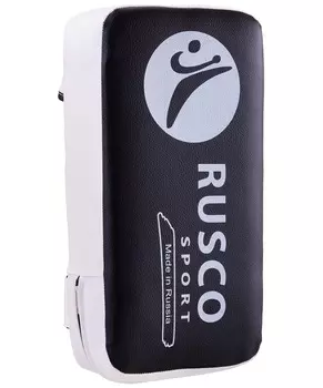 Макивара Rusco 2 ручки, к/з, черный/белый, 40х20 см