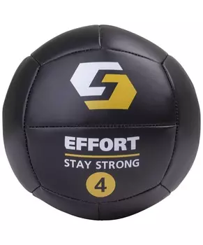 Медицинбол Effort EMD4, к/з, 4 кг, черный 1/5