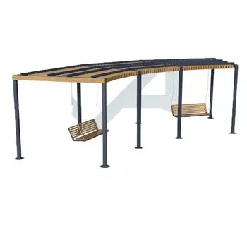 Пергола "Горизонт" радиусная