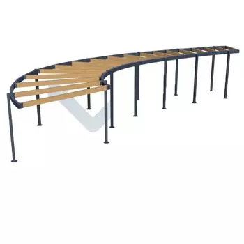 Пергола "Набережная-3-v1" радиусная