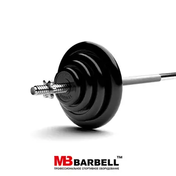 Штанга обрезиненная MB Barbell Atlet 45кг