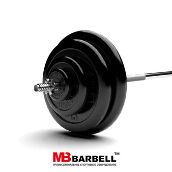 Штанга обрезиненная MB Barbell Atlet 90кг