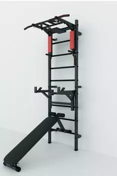 Шведская стенка разборная + турник 3 в 1 Мультихват 2.0 + стойка + скамья