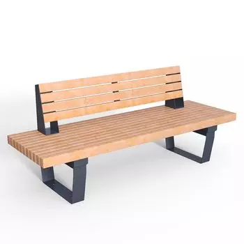 Скамейка уличная "Самара" со спинкой