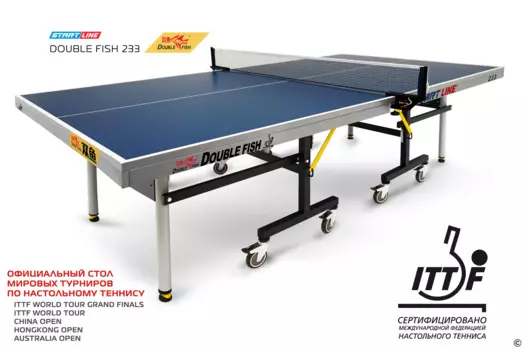 Стол теннисный Double Fish 233, синий