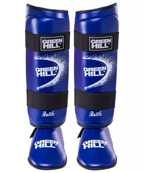 Защита голень-стопа Green Hill BATTLE SIB-0014, к/з, синий