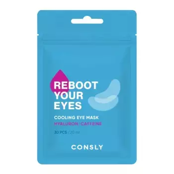 Consly Eyes Reboot Hyaluronic Acid & Caffeine Cooling Eye Mask, 30pcs