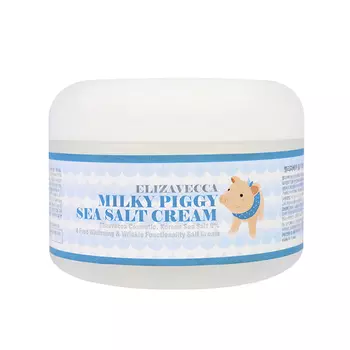Крем для лица с морской солью для жирной кожи Elizavecca Milky Piggy Sea Salt Cream