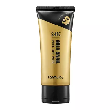 Маска-плёнка с коллоидным золотом FarmStay 24K Gold Snail Peel Off Pack