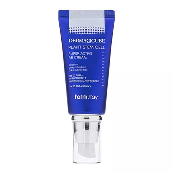 FarmStay DERMA CUBE Plant Stem Cell Super Active BB Cream #13 Natural Ivory
