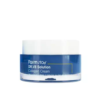 Крем для лица с гидролизованным коллагеном FarmStay Dr-V8 Solution Cream Collagen