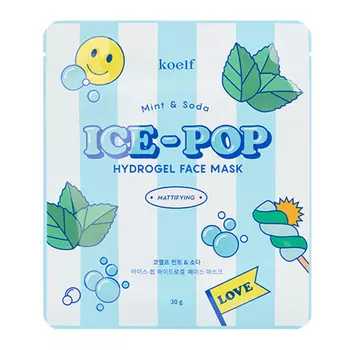 Koelf Ice-Pop Hydrogel Face Mask Mint &amp; Soda