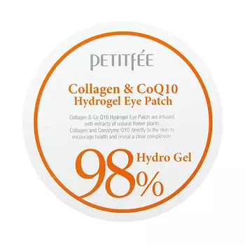 Патчи для глаз с коллагеном и коэнзимом Petitfee Collagen & Q10 Hydrogel Eye Patch