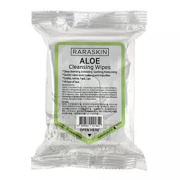 Raraskin Aloe Cleansing Wipes