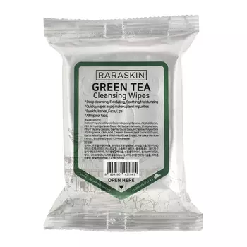 Raraskin Green Tea Cleansing Wipes