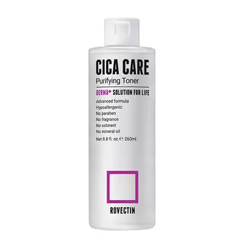 Увлажняющий базовый тонер с пантенолом и мадекассосидом Rovectin Skin Essentials Cica Care Purifying Toner