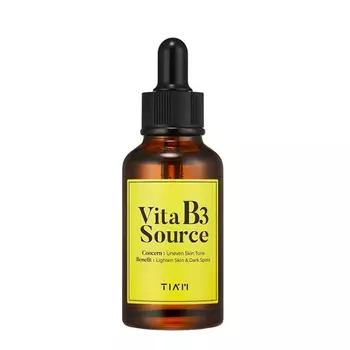 Сыворотка для борьбы с пигментацией с ниацинамидом (10%) и арбутином (2%) TIAM Vita B3 Source