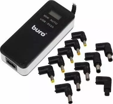Адаптер AC Buro BUM-0065A90 Auto/90W/15V-20V/11 connectors/2A USB Port/LCD