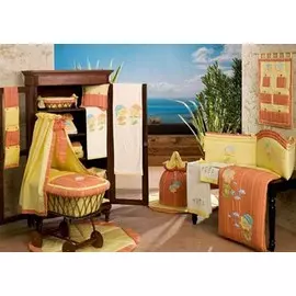 BABYPIU Мягкий бортик "Подсолнухи" из коллекции "4 времени года" (с вышивкой) [22L.151P AR]