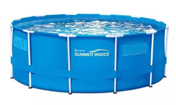 Бассейн каркасный Polygroup Summer Waves 366x132x366см подстилка,тент,лестница (P20-1252-Z)