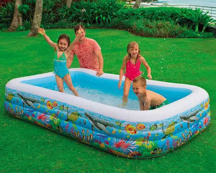 Бассейн надувной детский Intex Swim Center (58485) "Тропический риф", 305x183x56 см