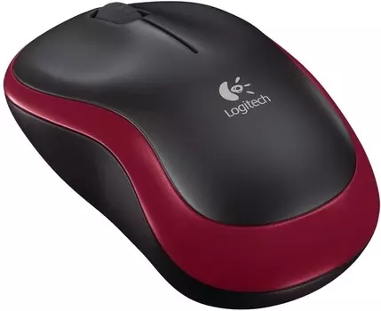 Мышь беспроводная Logitech M185 (910-002240) черно-красная