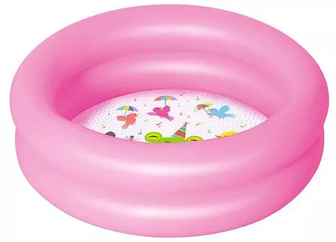 Bestway Детский круглый бассейн 61х15 см розовый 51061