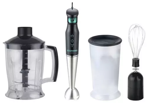 Блендер погружной Starwind SBP2412b 600Вт темно-серый/бирюзовый