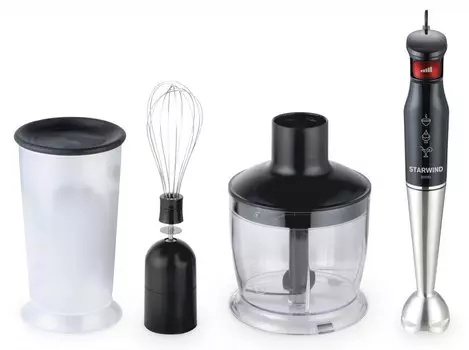 Блендер погружной Starwind SBS3432b 600Вт черный/красный