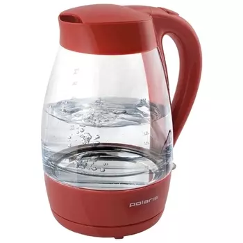 Чайник электрический Polaris PWK 1706CG 1.7л. 2200Вт красный (корпус: стекло)