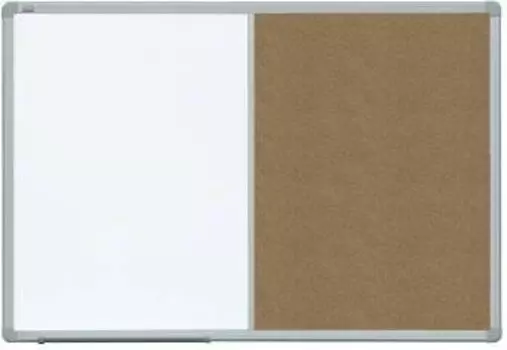 Доска комбинированная 2X3 TCASC96 60х90 см, пробковая/магнитно-маркерная, алюминиевая рама